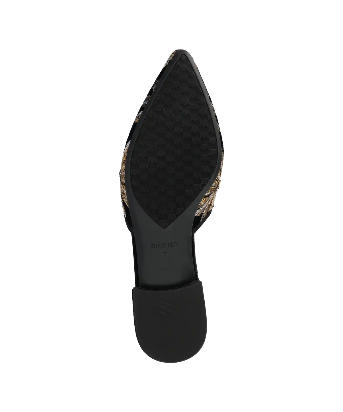 The Goldfinch 15 Mule - Black Gold Starburst Velvet