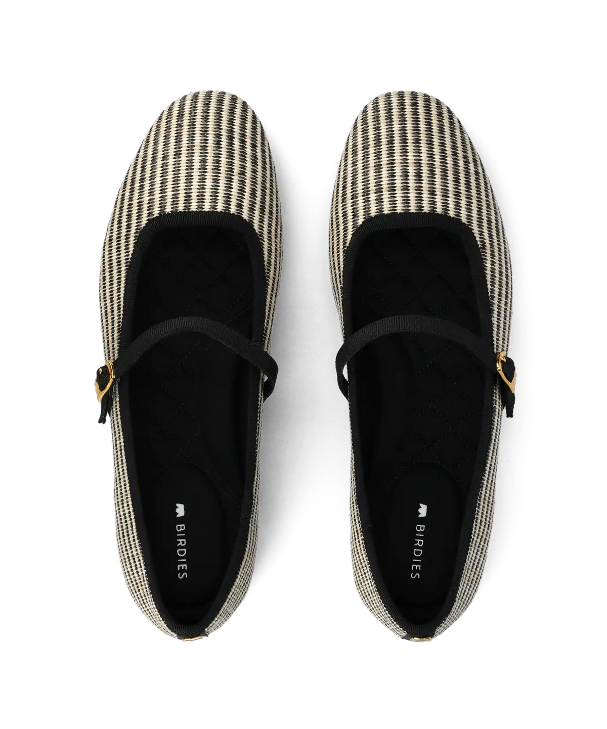 The Hummingbird Mary Jane - Black/Off White Two Tone Raffia
