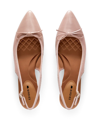 The Goldfinch Kitten Heel - Blush Patent Leather