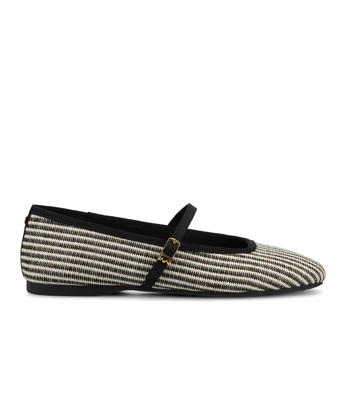 The Hummingbird Mary Jane - Black/Off White Two Tone Raffia
