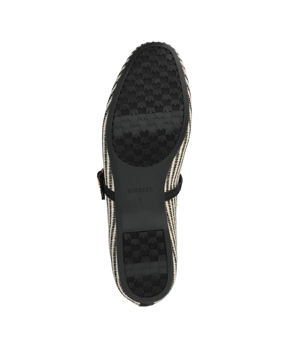 The Hummingbird Mary Jane - Black/Off White Two Tone Raffia