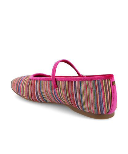 The Hummingbird Mary Jane Grosgrain - Hot Pink Multi Stripe