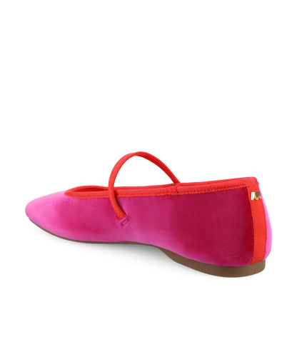 The Hummingbird Mary Jane - Hot Pink Velvet