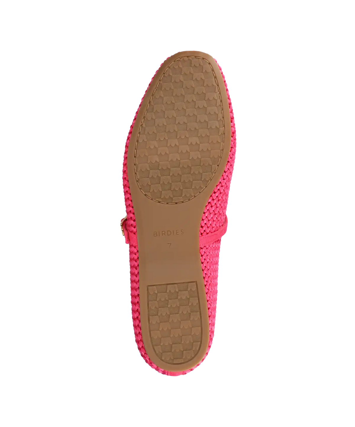The Hummingbird Mary Jane - Hot Pink Woven Satin