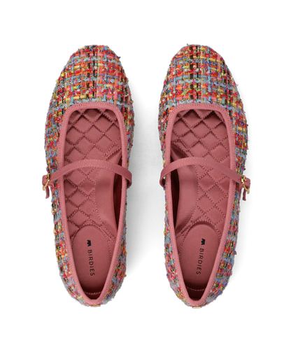 The Hummingbird Mary Jane - Pink Multi Tweed