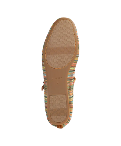 The Hummingbird Mary Jane Grosgrain - Tan Multi Stripe