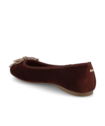 The Hummingbird - Brandy Velvet Jeweled Bow