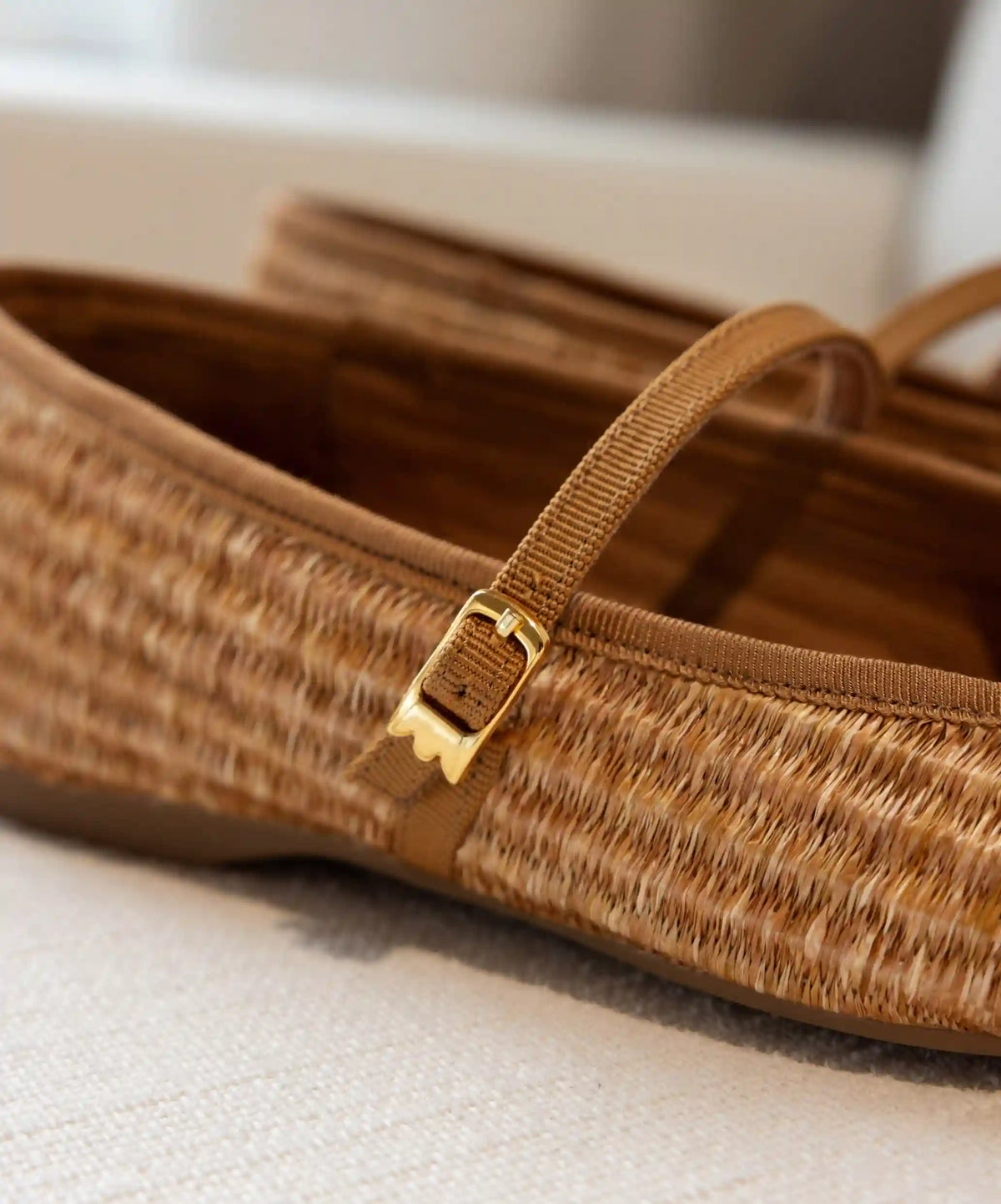 The Hummingbird Mary Jane - Tan Raffia