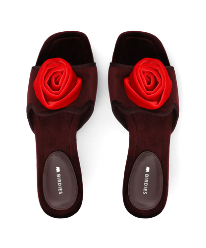 The Kiwi Kitten Flower - Burgundy Velvet