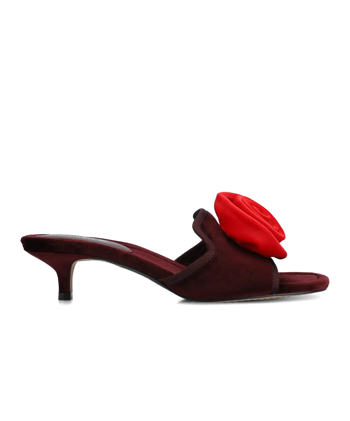 The Kiwi Kitten Flower - Burgundy Velvet