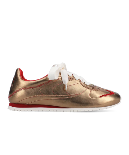 The Speedbird - Vintage Gold Metal Leather