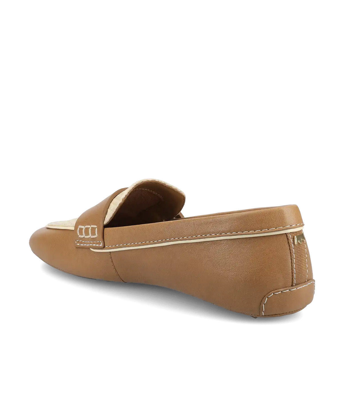 The Vesper Driver - Cappuccino Leather Raffia